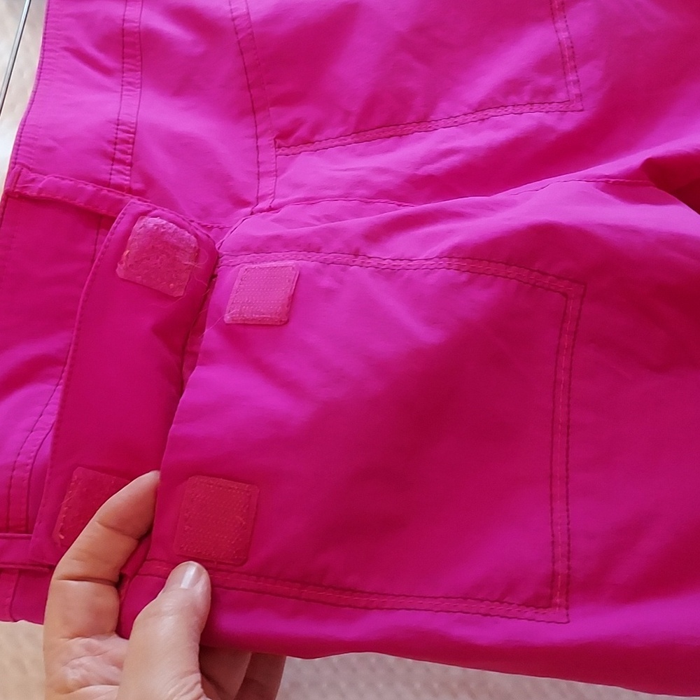 Title Nine Women's Pants Trail Mix Hot Pink Nylon Hiking Outdoor Capris 2 - Picture 5 of 12